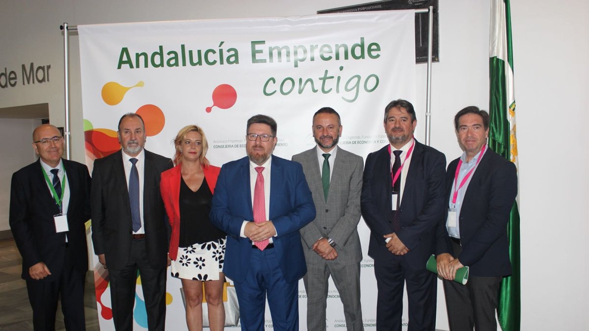 El consejero de Agricultura, Rodrigo Sánchez Haro, en la presentación del foro de Andalucía Emprende.