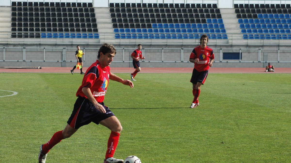Chema Indias en su etapa en el CD Roquetas.