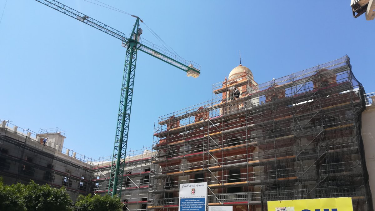 Imagen de las obras de la Plaza Vieja