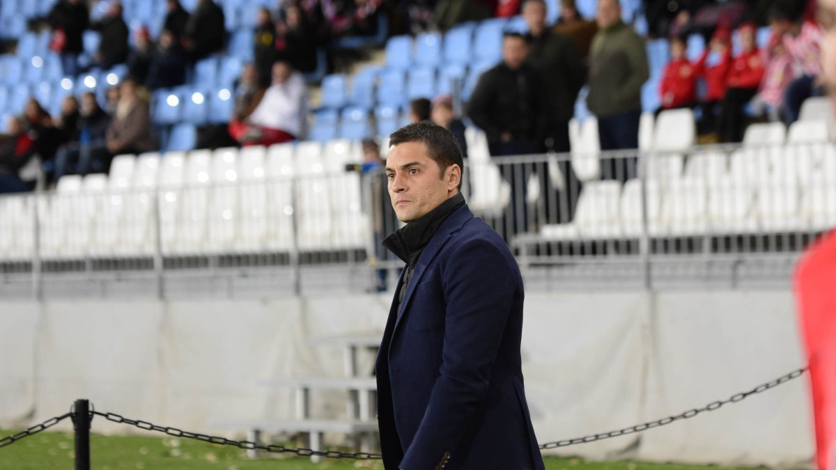 Francisco en su última visita al Estadio Mediterráneo.
