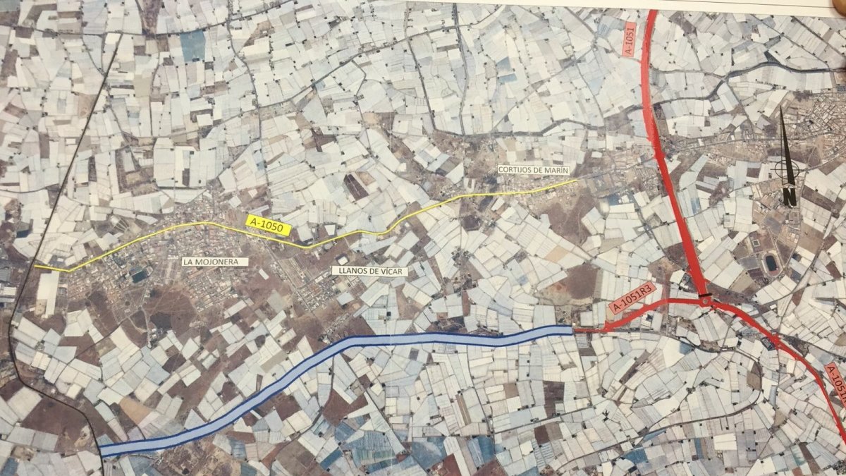 El nuevo tramo unirá la variante de Roquetas con la carretera de La Mojonera a San Agustín.