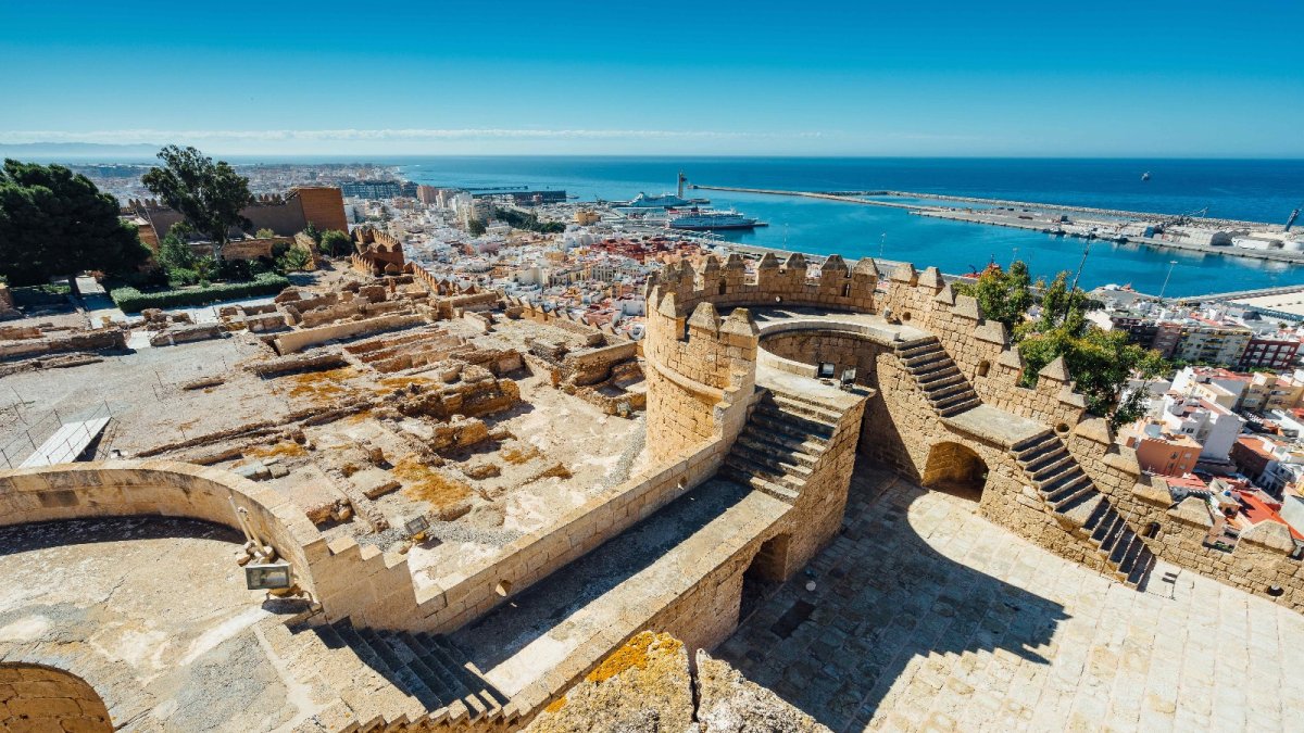 Vista aérea de la Alcazaba de Almería