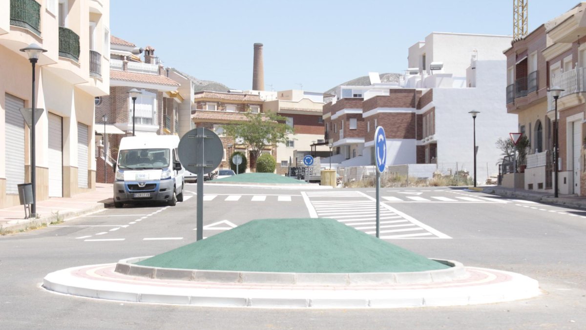Rotonda habilitada en El Cercado.