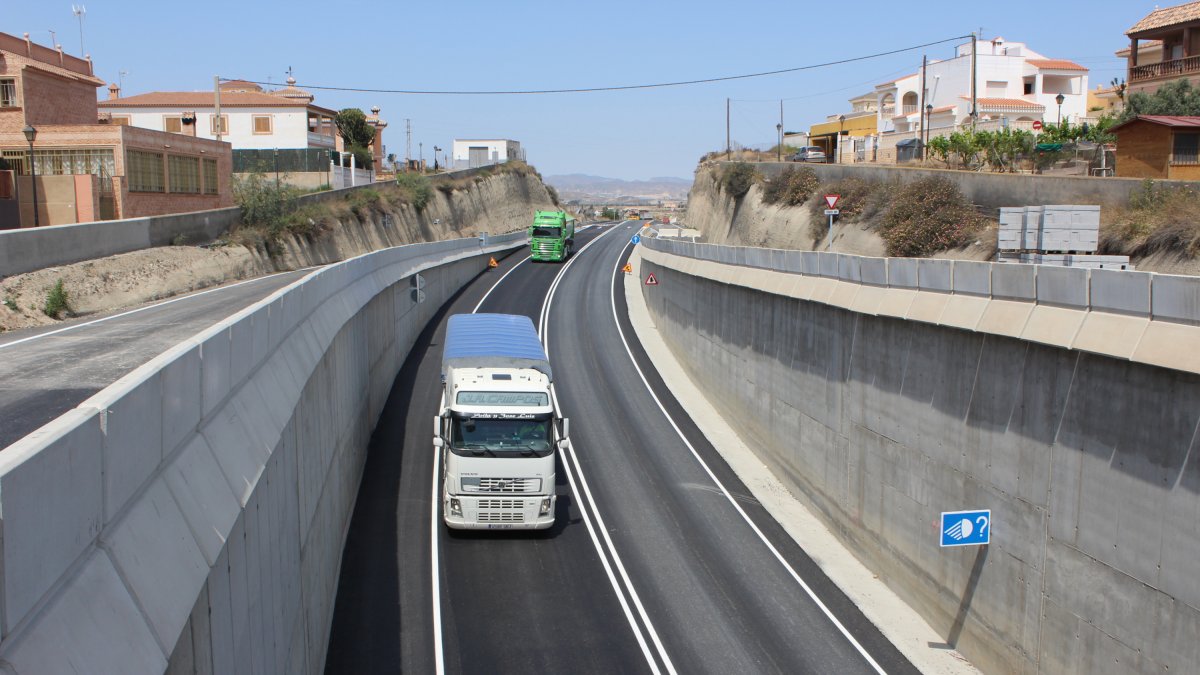 Acceso soterrado al puerto comercial de Garrucha inaugurado en mayo de 2016.