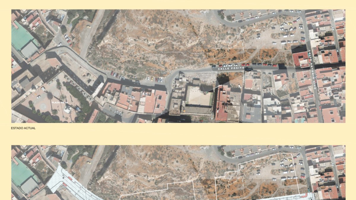 Este es el proyecto de urbanización de la calle Pósito, en el casco histórico.