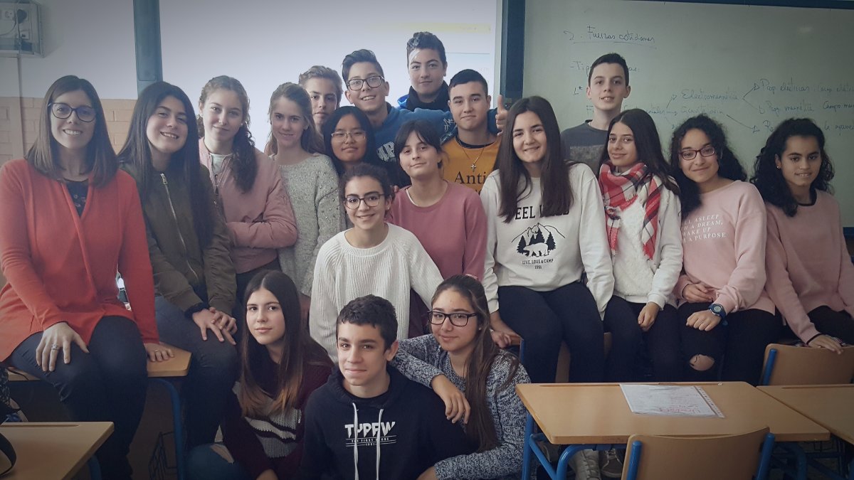 Estudiantes del IES Carlos III participantes en el proyecto europeo ‘eTwinning’.