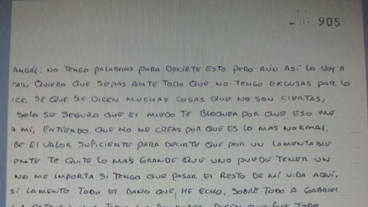 Carta remitida al juzgado