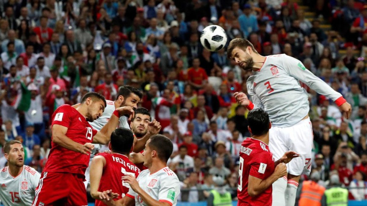 Piqué en el España-Irán.