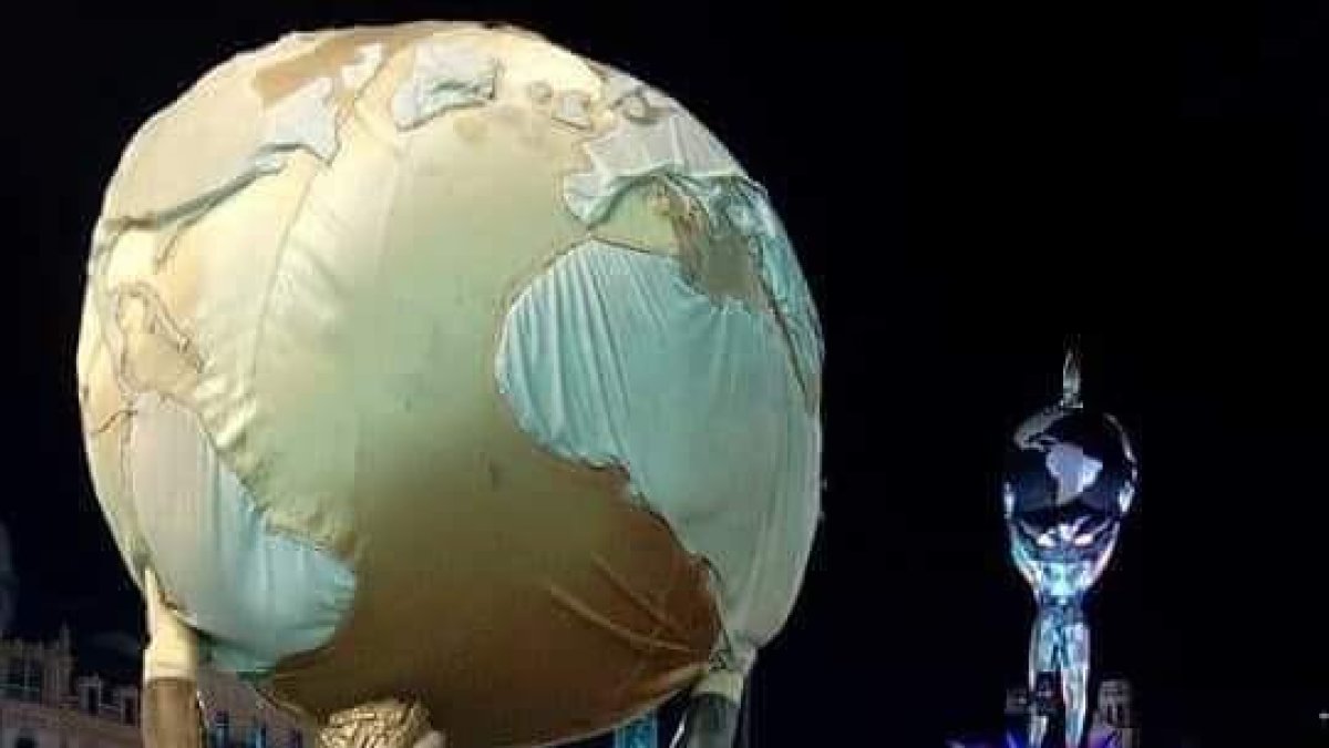 Estatua humana como las que podrán verse en El Ejido.
