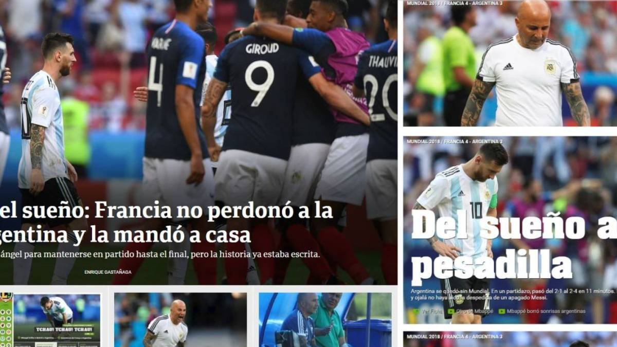 Portadas tras la dolorosa derrota.