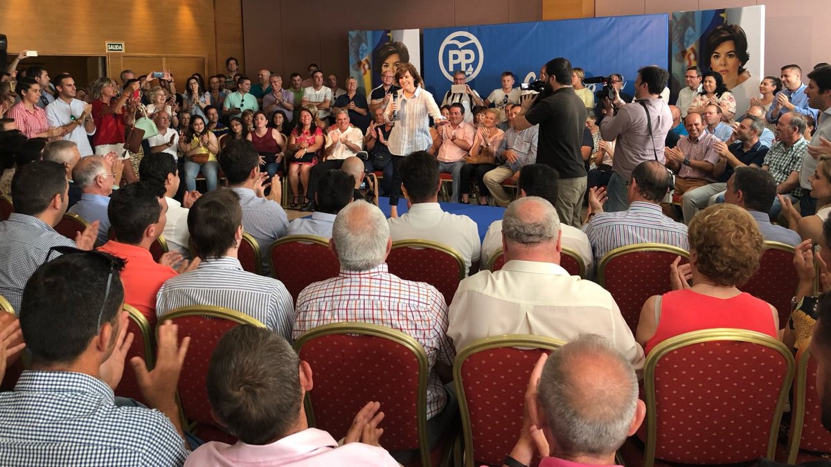 Acto de ayer con Soraya Sáenz de Santamaría en Almería.