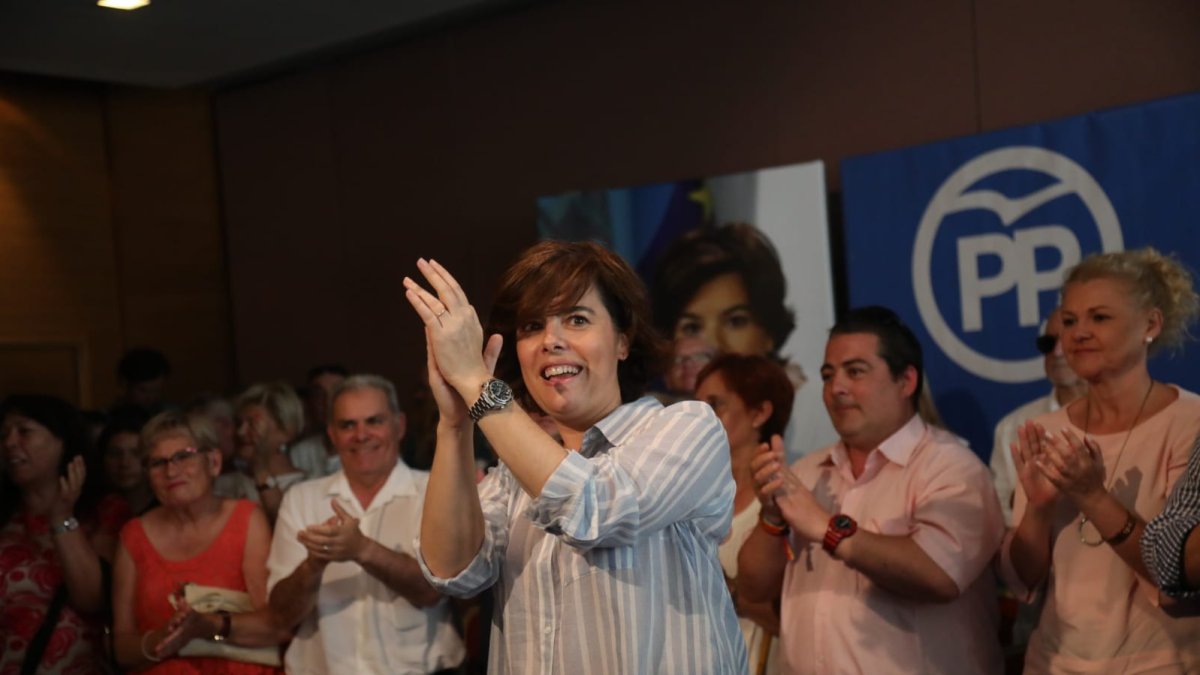 La candidata en un acto en Almería el domingo