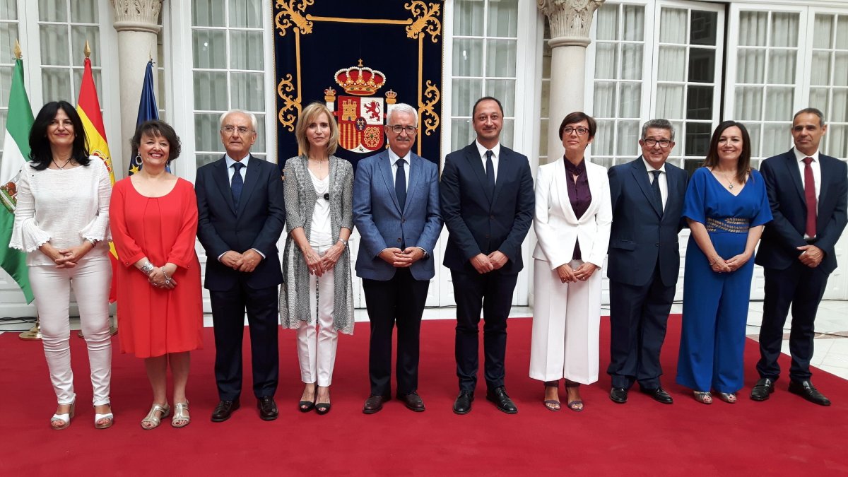Manuel de la Fuente (a la izquierda) junto a sus homólogos del resto de provincias andaluzas