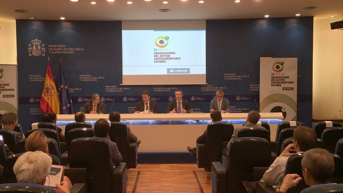 Presentación del Observatorio de Cajamar en la sede del Ministerio de Agricultura, Pesca y Alimentación.