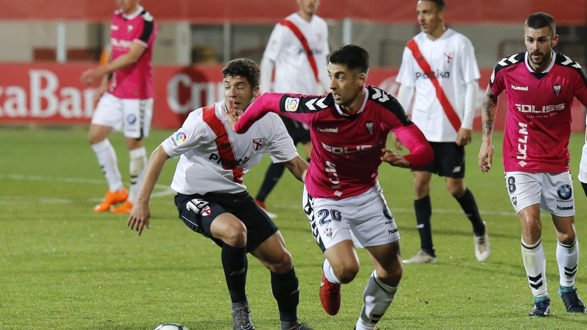 De la Hoz en el partido Sevilla Atlético-Almería.