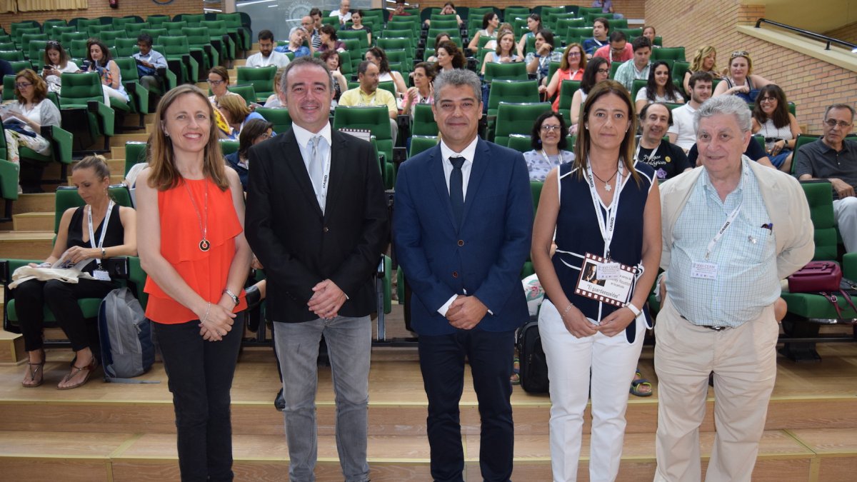 El Rector de la UAL, Carmelo Rodríguez, y el decano de la Facultad de Ciencias Experimentales, Enrique de Amo, en la inauguración del congreso.