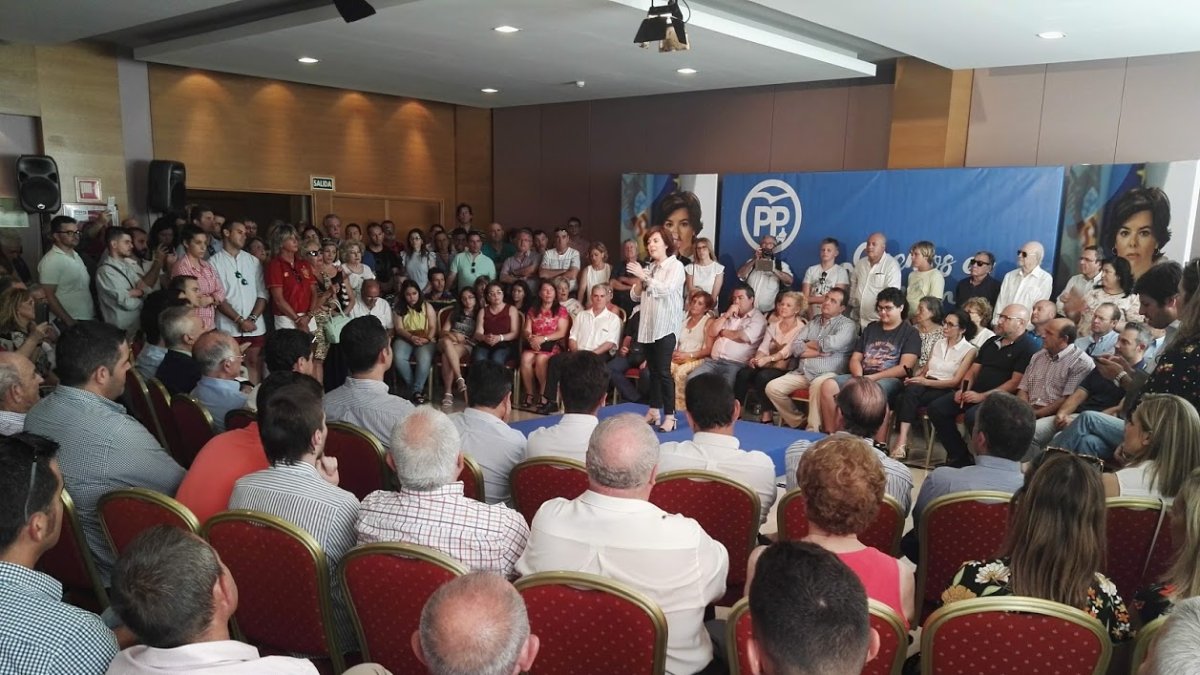 Soraya Sáenz de Santamaría, el pasado domingo en Almería.