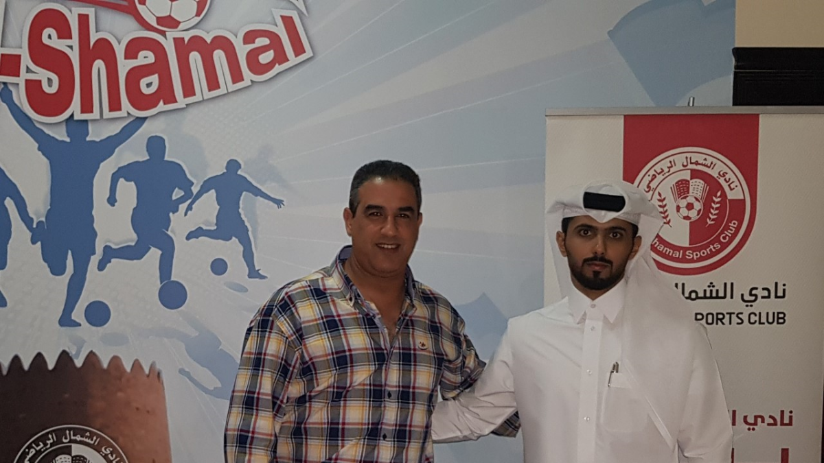 Hicham con el presidente del Shamal.