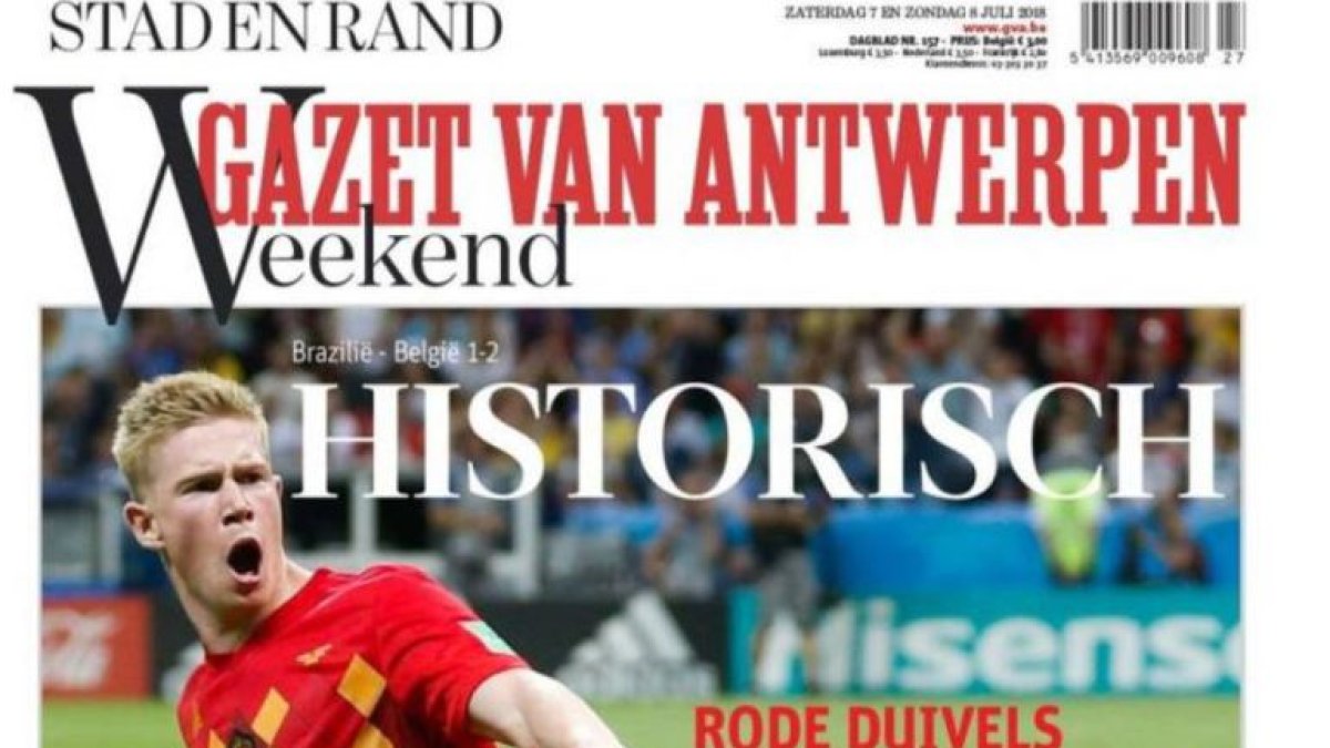 La prensa belga se rinde a sus futbolistas.