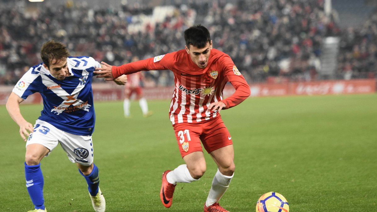 Gaspar en el partido contra el Tenerife la pasada campaña.