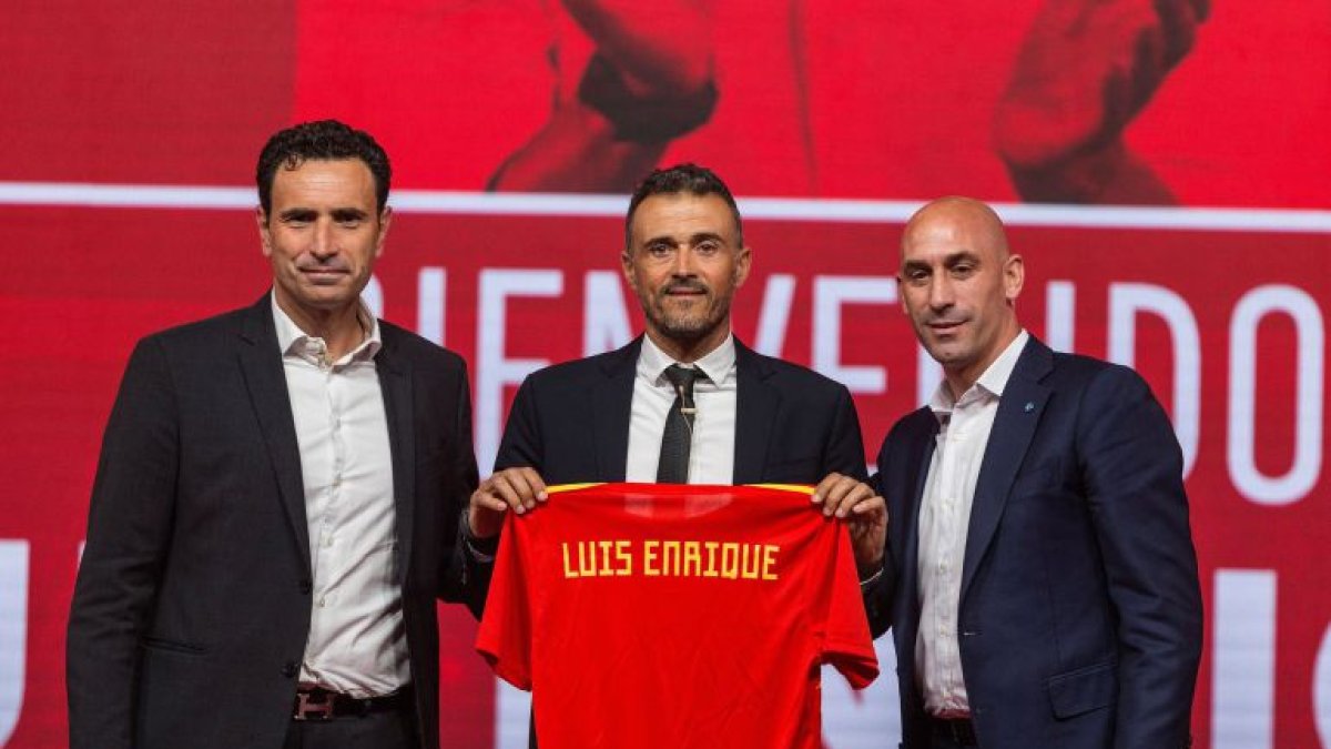 Luis Enrique en la presentación como seleccionador español.