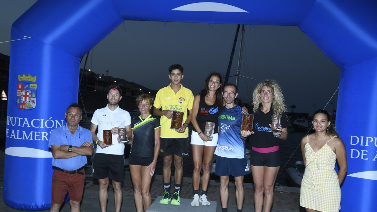 El podio con los vencedores.