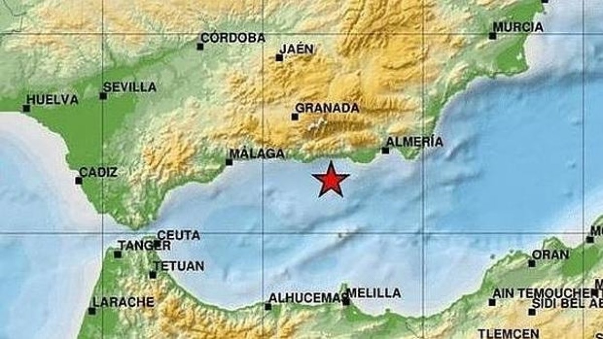 Mapa del IGN con el epicentro del seísmo de enero de 2016.