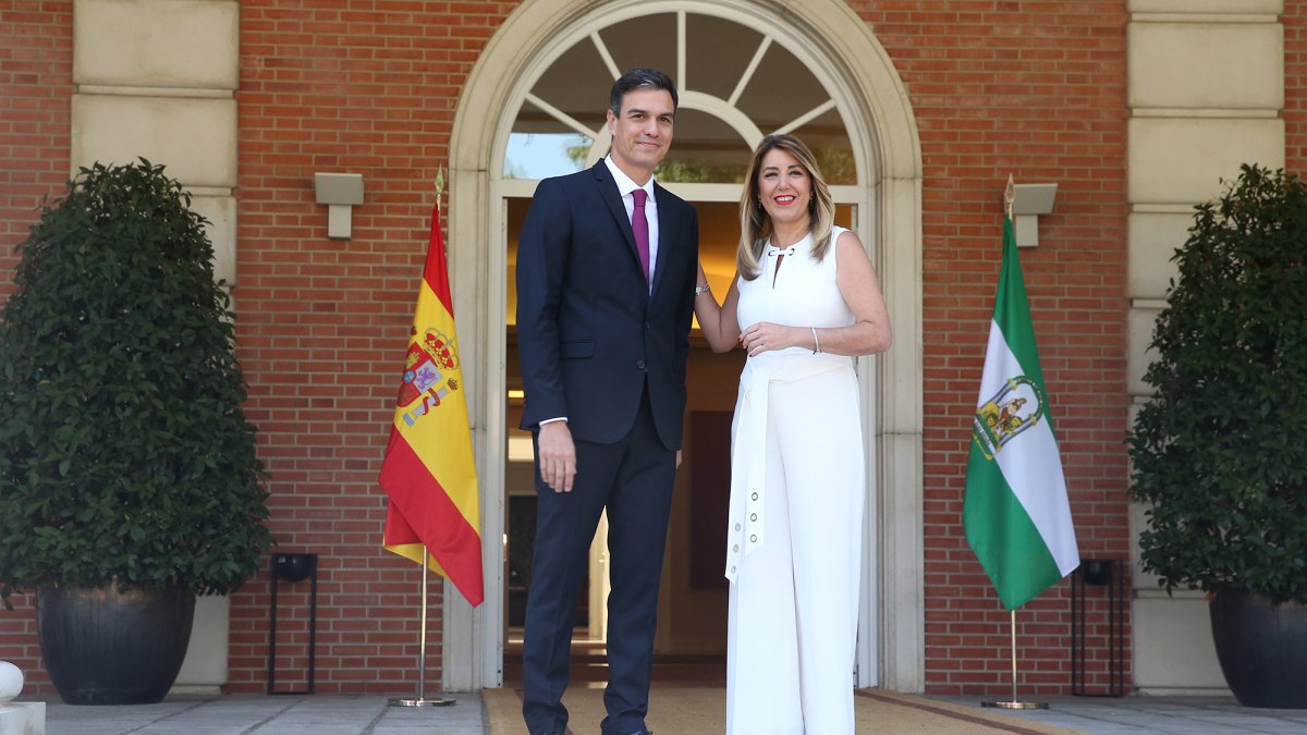Reunión en Moncloa de los dos presidentes.