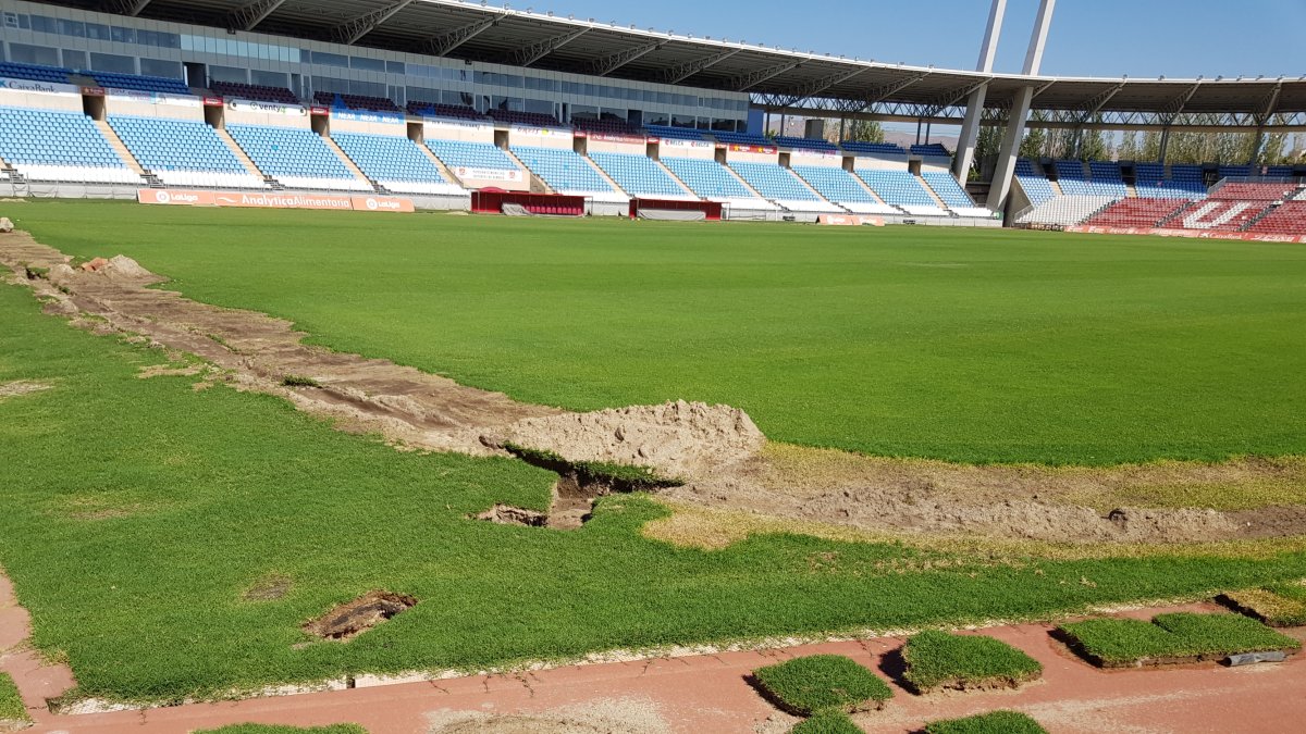 Así está el Estadio Mediterráneo.