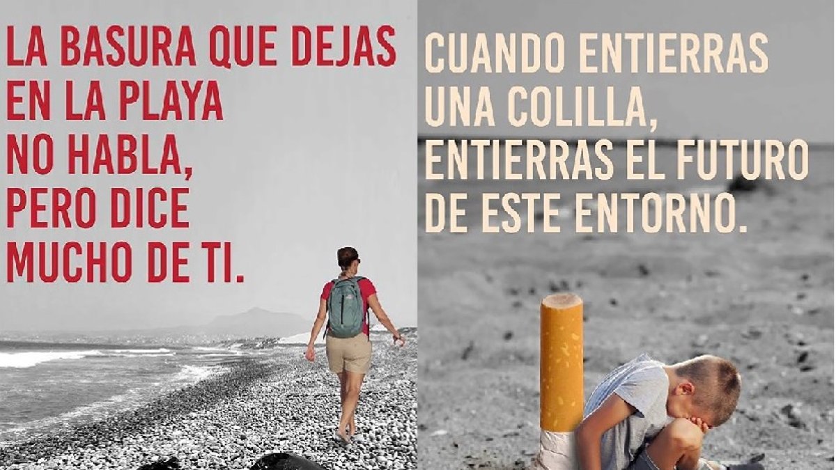 Dos carteles empleados por el Ayuntamiento de Níjar para su campaña.