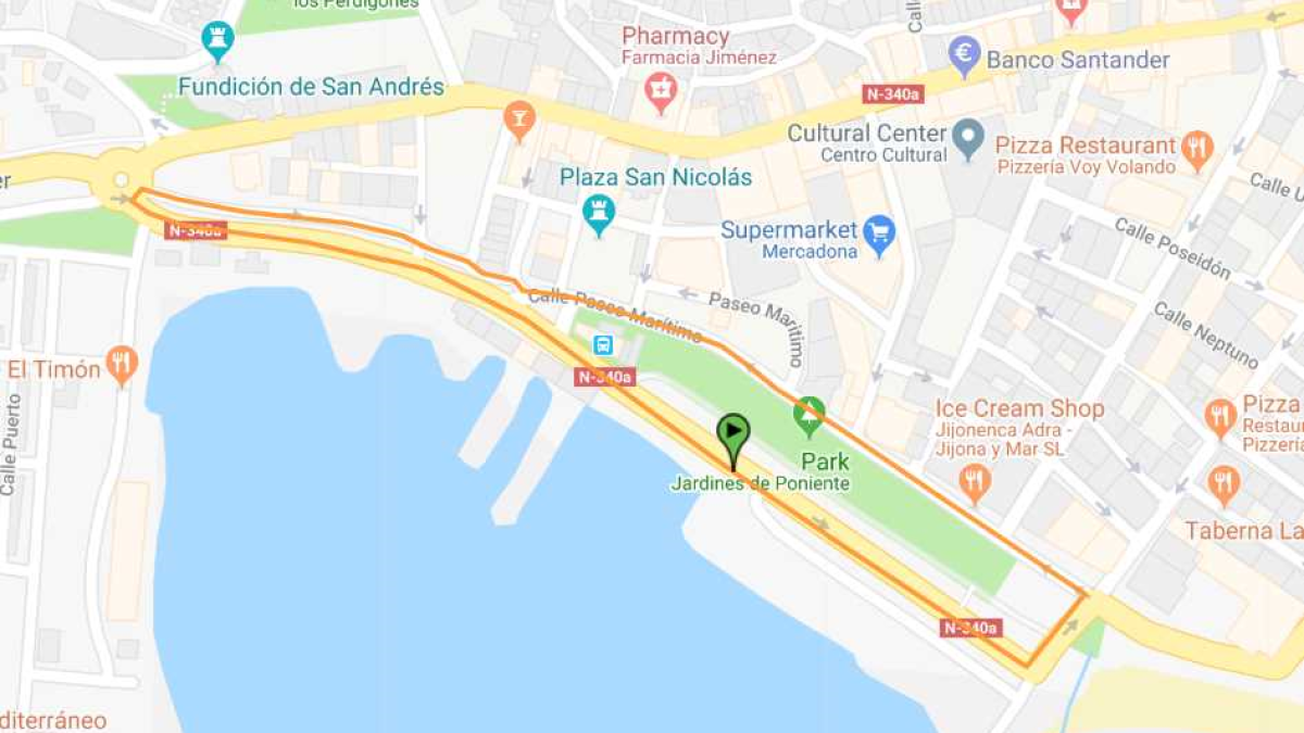 El trazado de la carrera.