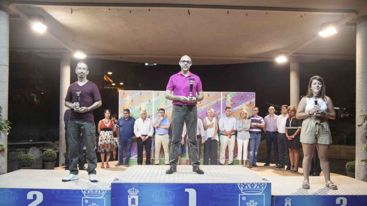 El podio con los vencedores.