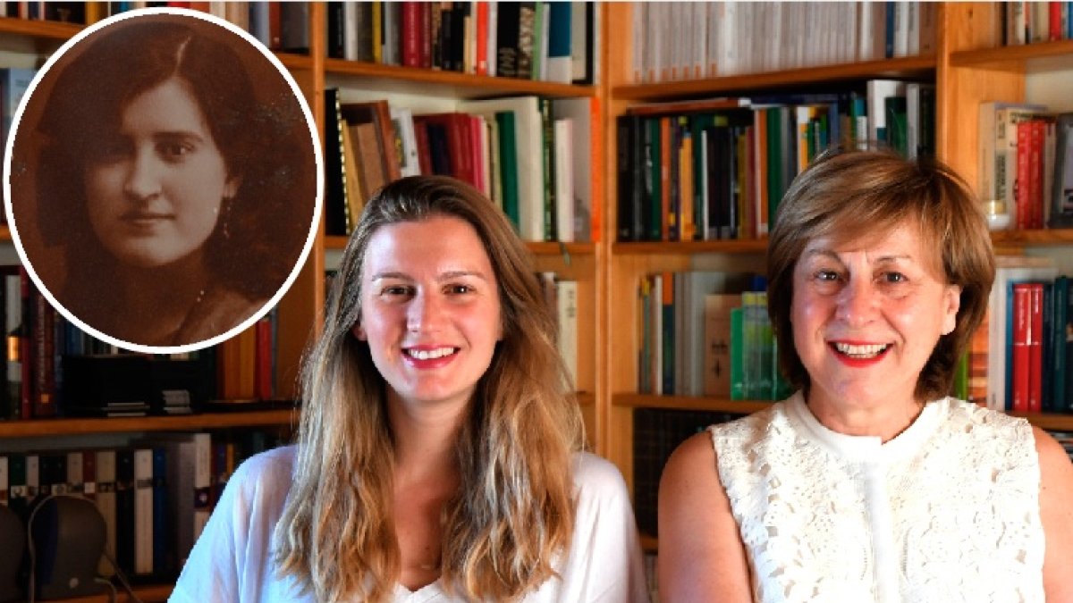 Juana Álvarez Bañón y las investigadoras que han dado a conocer su historia.