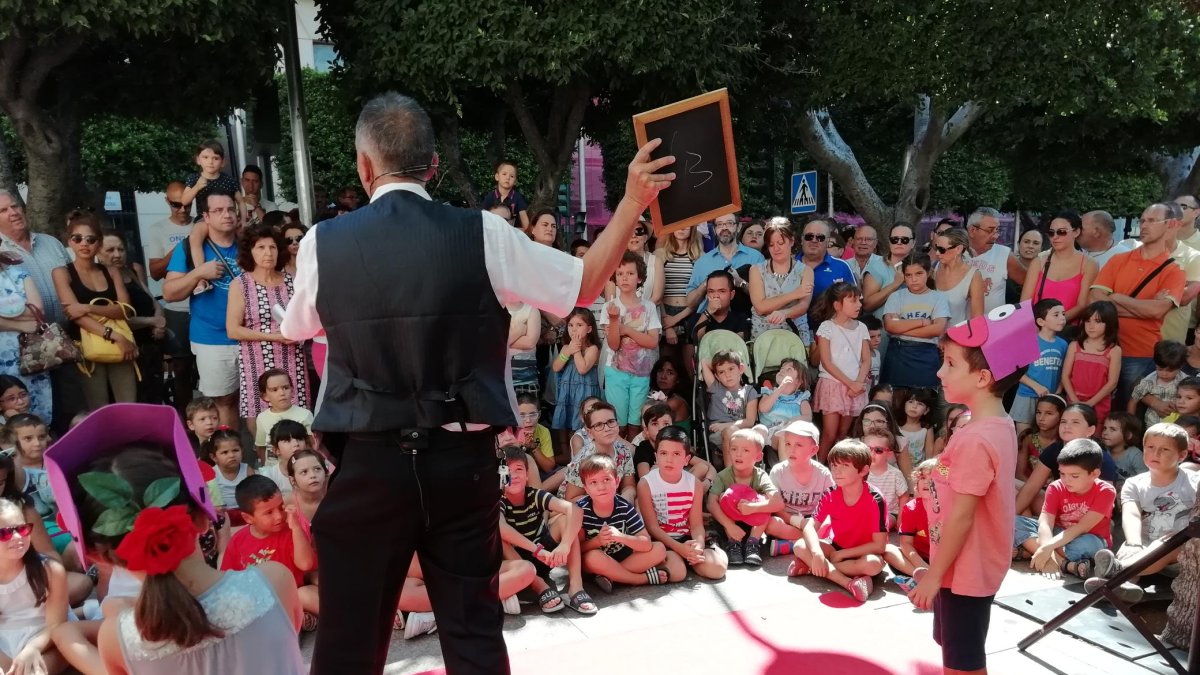 Gabi Magoo, durante su actuación de esta mañana.