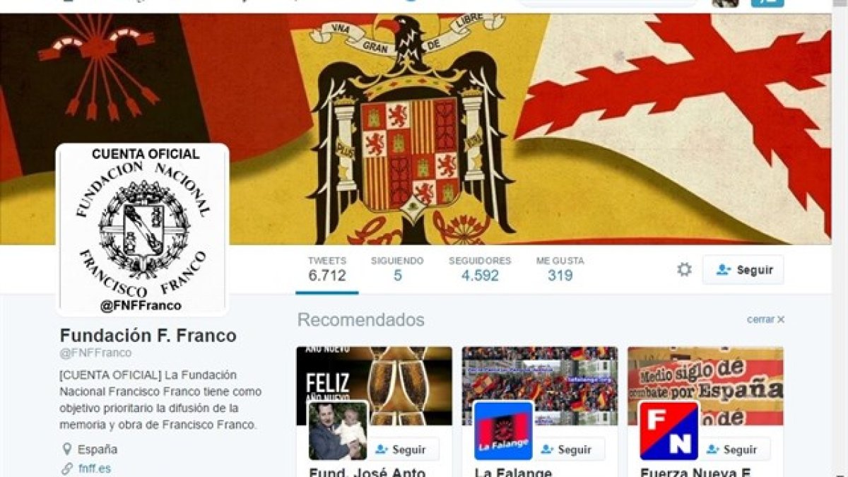 twitter oficial fundación Francisco Franco