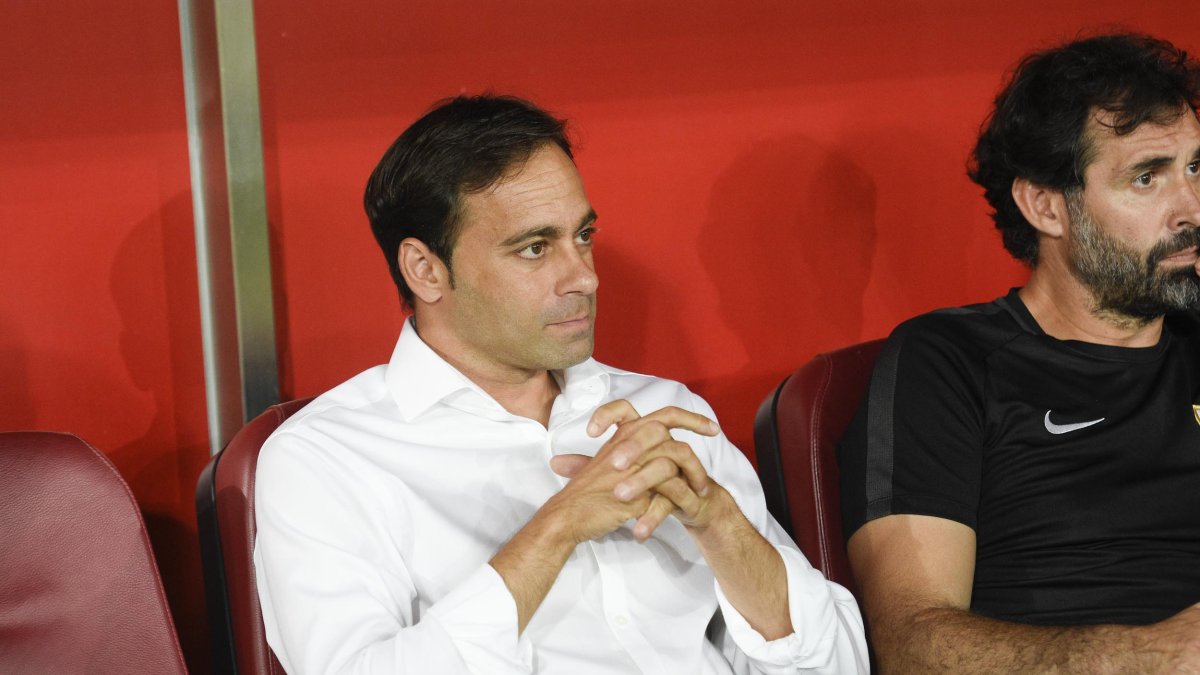Fran Fernández en el primer partido como local.
