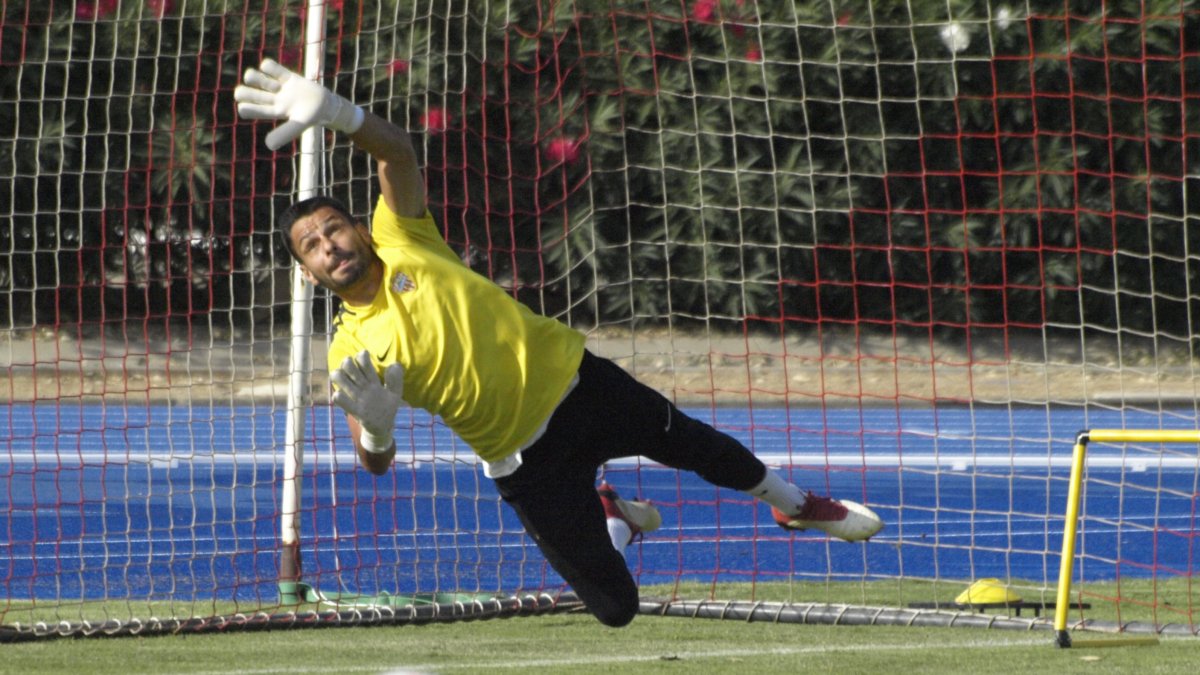 René en el entrenamiento de este miércoles.