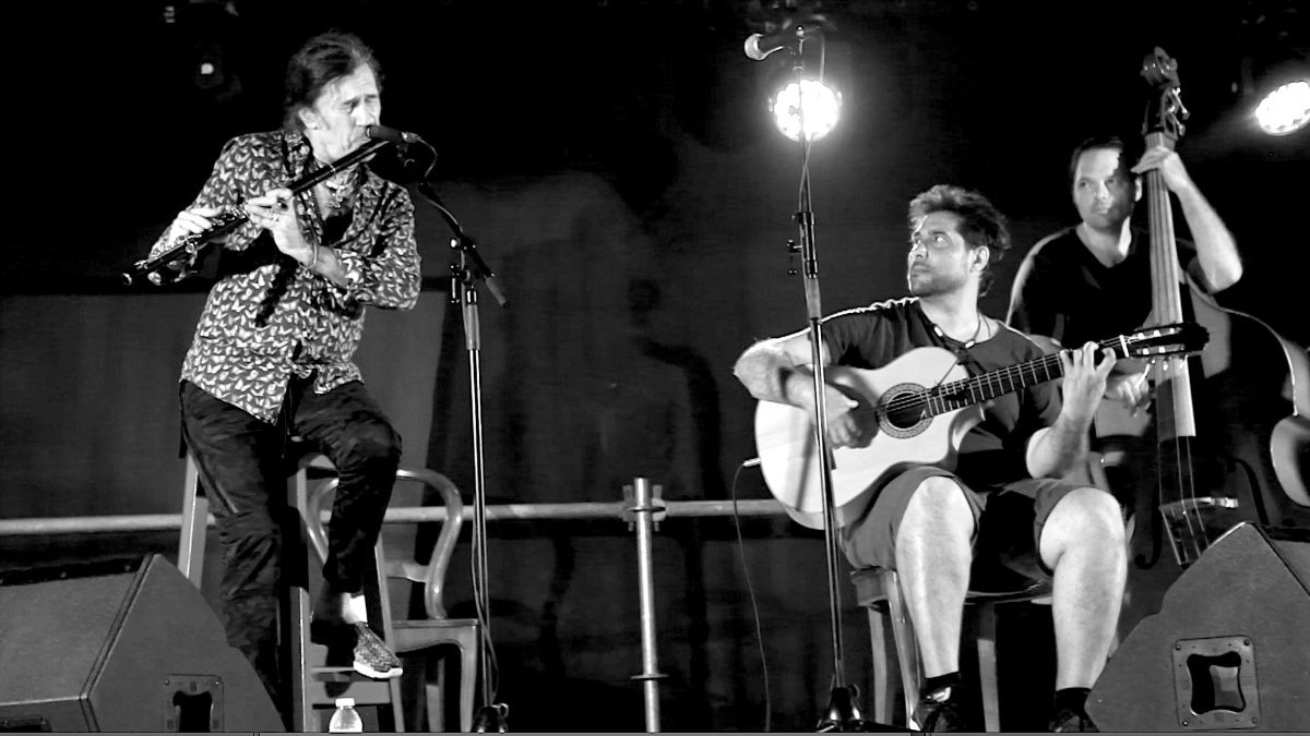 Jorge Pardo y Niño Josele, lección de música en Rodalquilar en el festival 340. (Foto: Estela García)