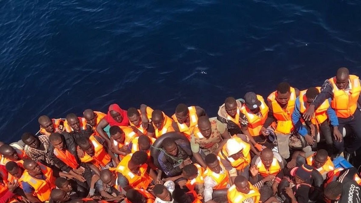 Imagen de archivo del rescate de una patera.