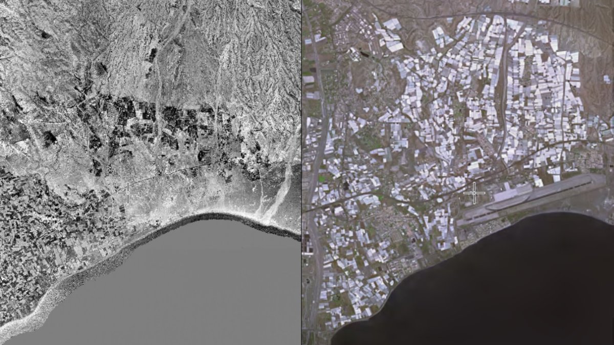 Costacabana, El Alquián y el aeropuerto hace sesenta años, sólo pequeños núcleos de población.