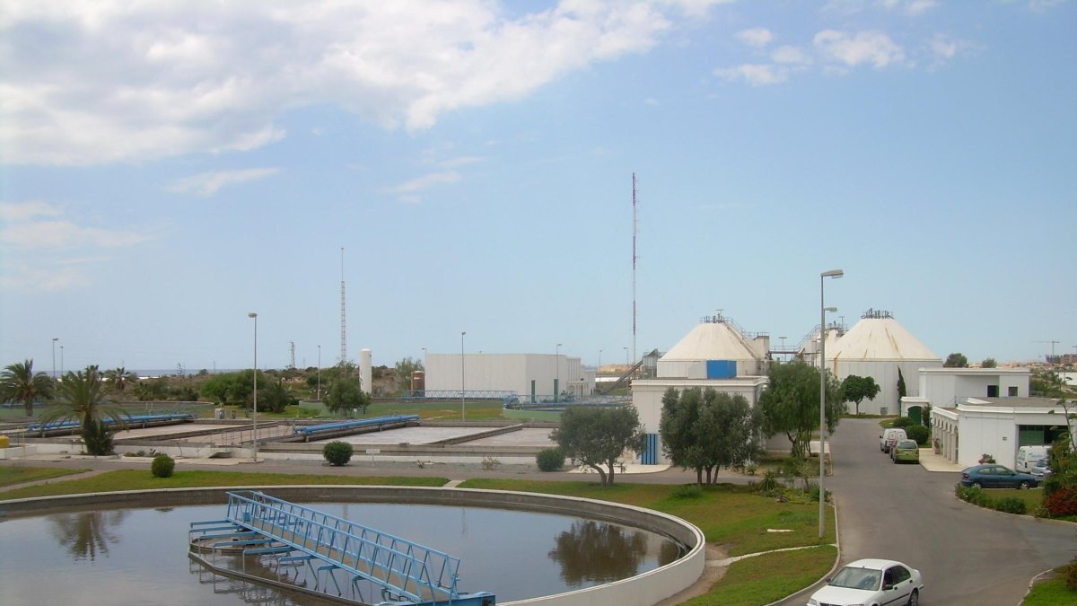 Depuradora de El Bobar en Almería capital.