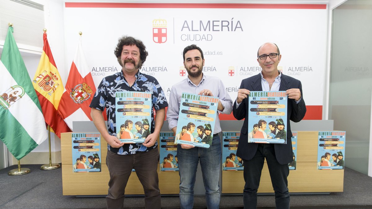 Presentación de ‘Almería Beatleday’, ayer en rueda de prensa.