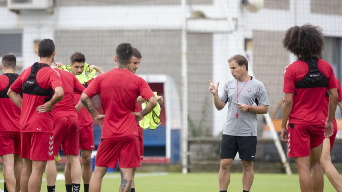 Jagoba Arrasate en el último entrenamiento.