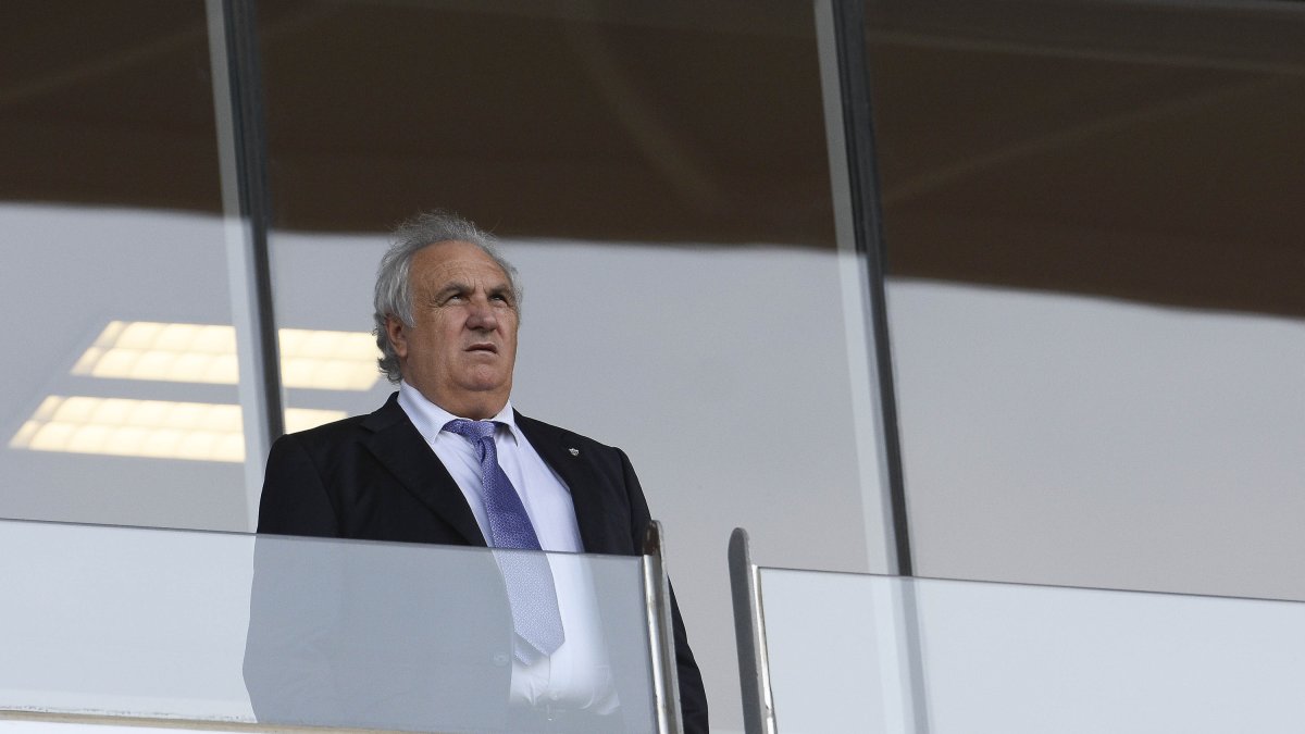 Alfonso García en el descanso del encuentro.