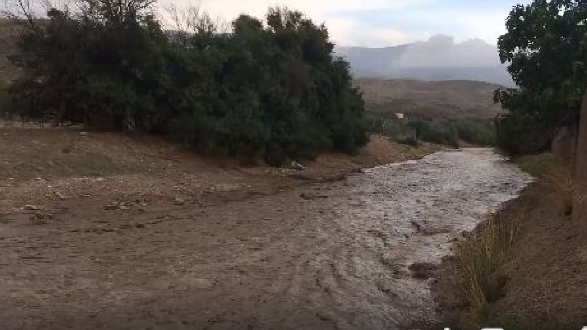 El río Nacimiento a su paso por Abla este miércoles.