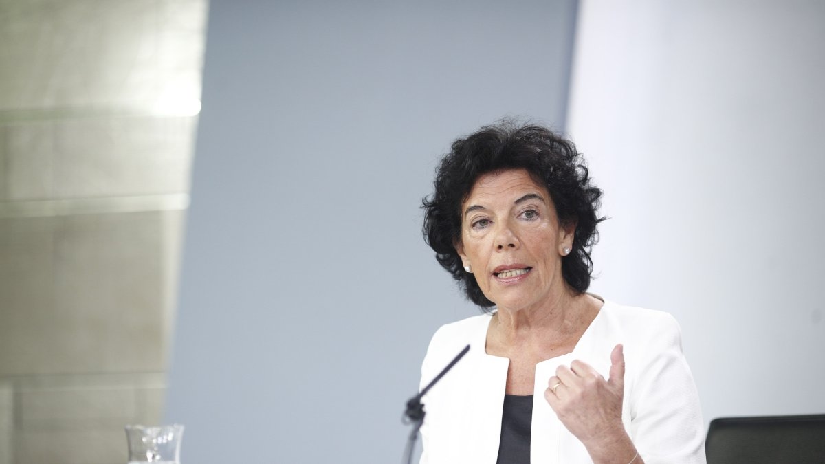 Isabel Celaá, portavoz del Ejecutivo y ministra de Educación y Formación Profesional.