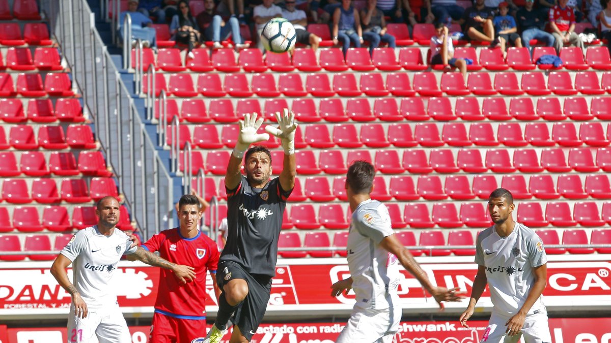 René Román en el Numancia-Almería del pasado curso.