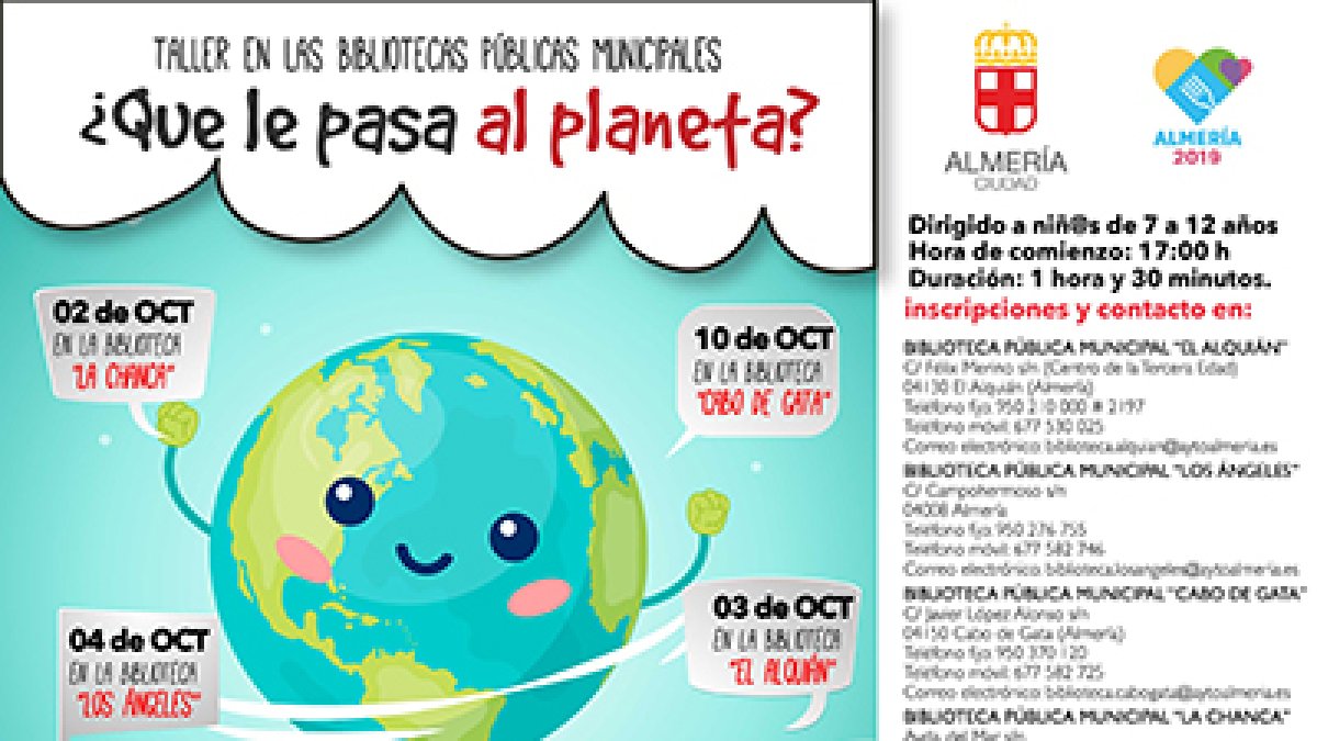 Nuevo ciclo de Talleres en las Bibliotecas Municipales de Almería.