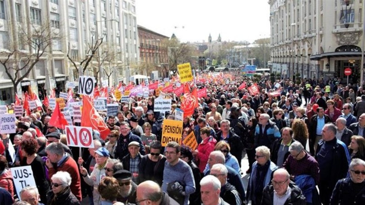 Manifestación por las pensiones.