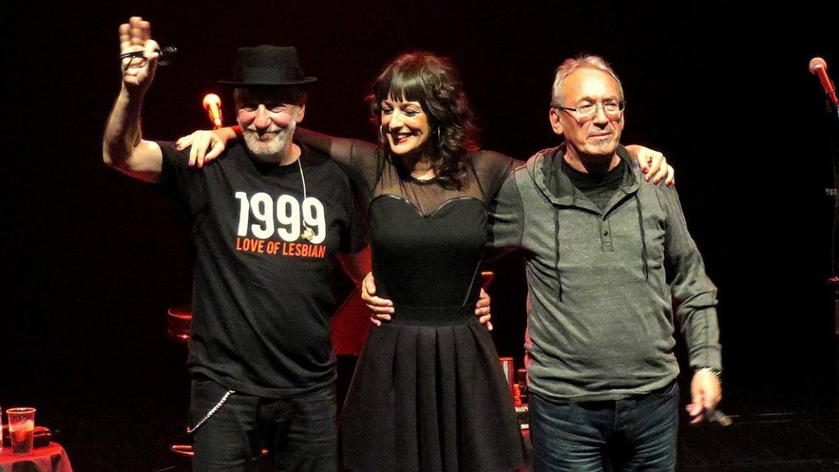 La banda de Sabina, sin Sabina: Pancho Varona, Mara Barros y Antonio García de Diego.